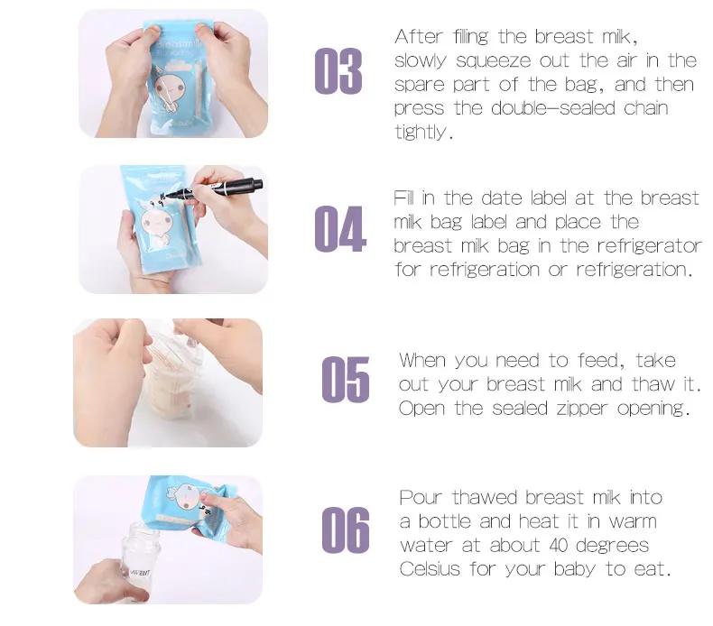 2023 Hottest hot sell breast milk storage bag