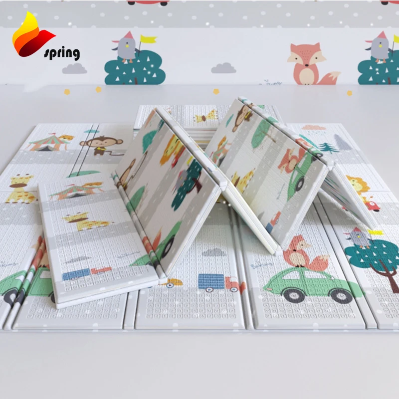 Amazon Hot selling Eco Friendly Large Carpet XPE Foam Rolling Baby Play Mat