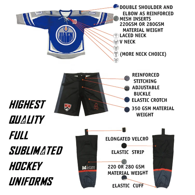 
Hot sale polyester mens 2021 world junior boy practice goalie league sublimation printing light lace up ice hockey jerseys 