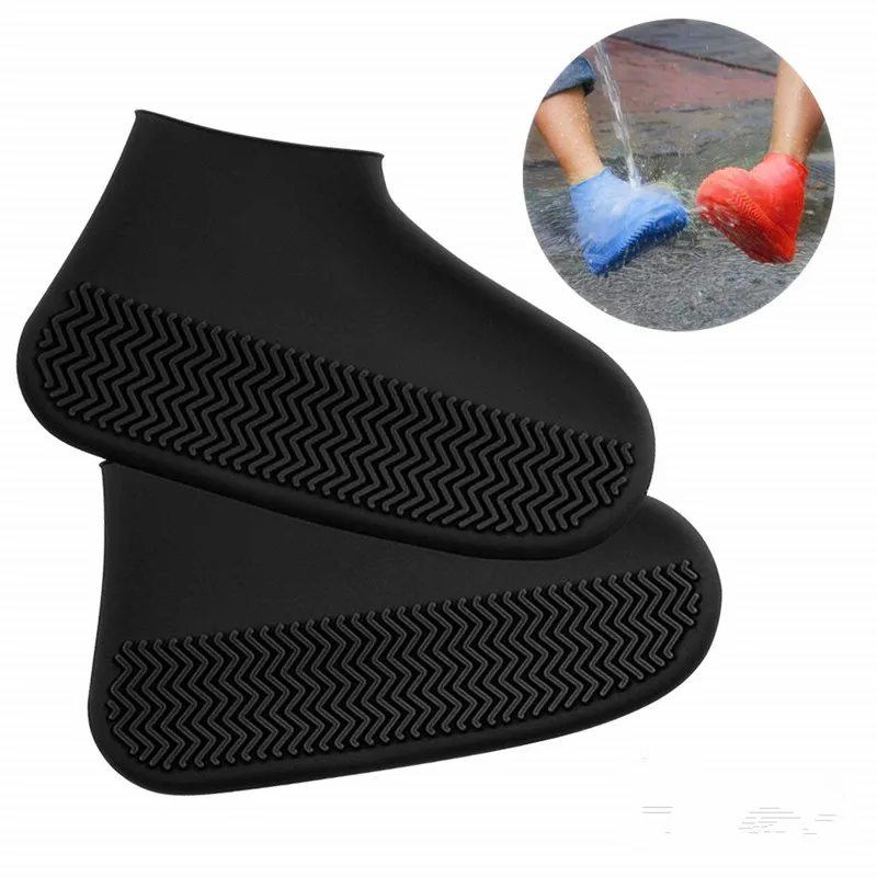 Factory Wholesale Custom Reusable Rubber Rain Socks Waterproof Anti Slip Silicone Rain Boots Cover