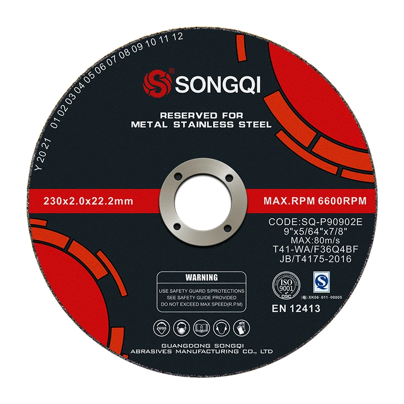 SONGQI Factory 4-16 Inch(100-400mm) Cut Off Wheels Abrasive Inox Cutting Disc for Metal Cutting
