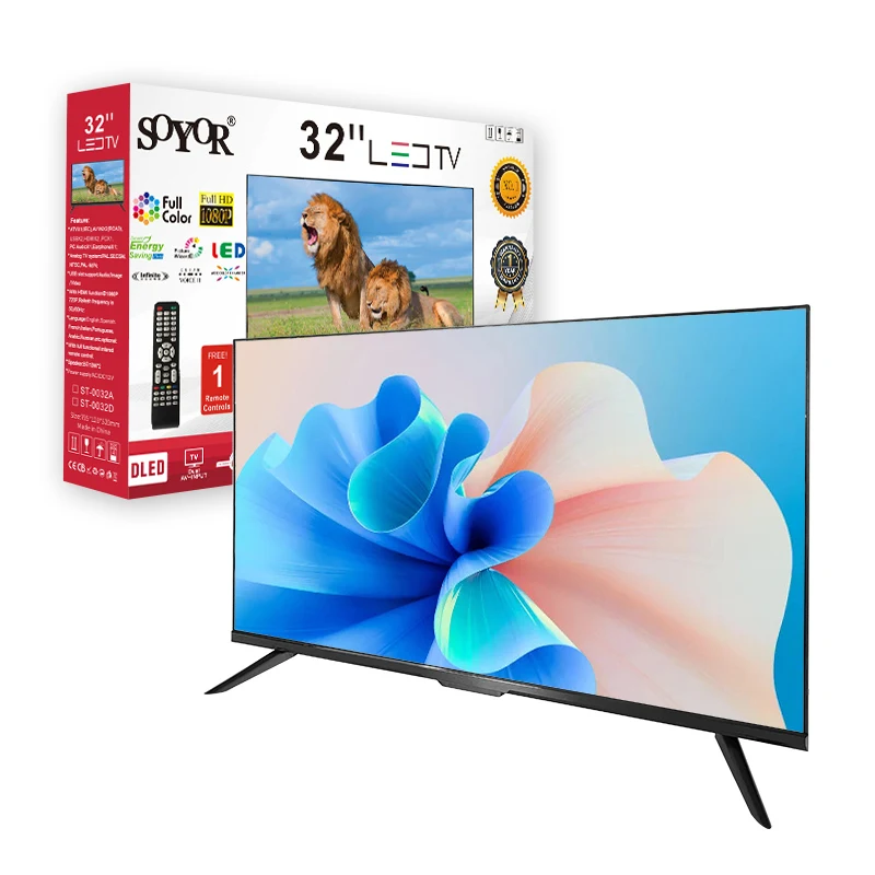Manufacturer Android 32 inch frameless Smart tv FHD tempered glass screen display television 32 inch led TV with wifi