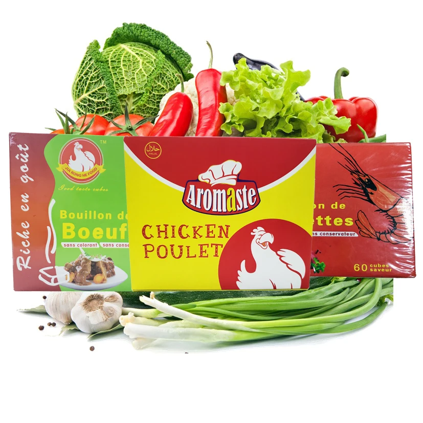 Daily Seasoning Powder Chicken/Beef/Shrimp Flavor Cube with Wholesale Price & OEM