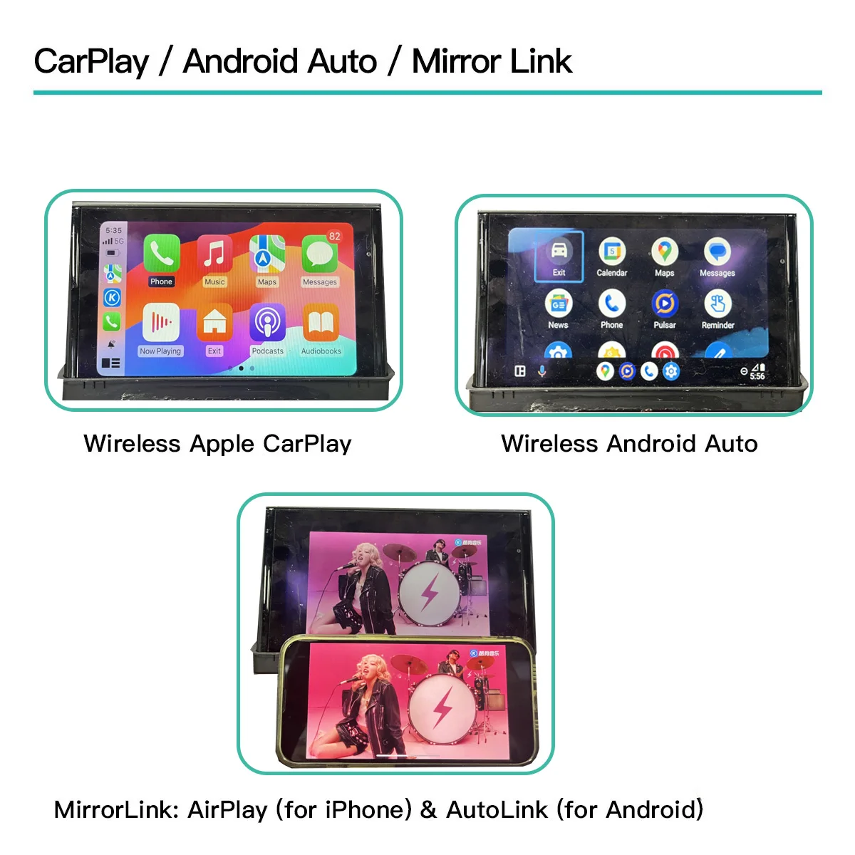 Wireless Q5H Decoder for Audi Q7 2010-2015 with Carplay/Android Auto/AirPlay etc.