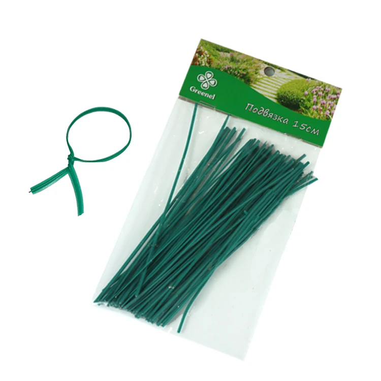 Factory Direct Garden Plastic Coated Twist Wire Pe Pvc Plastic Coated Single Metal Wire Twist Tie Wire Adjustable Plant Tie