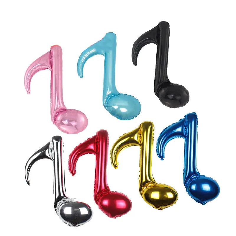 8 points 16 points music notation balloon notes aluminium foil balloon used for dispatching concert wedding decoration