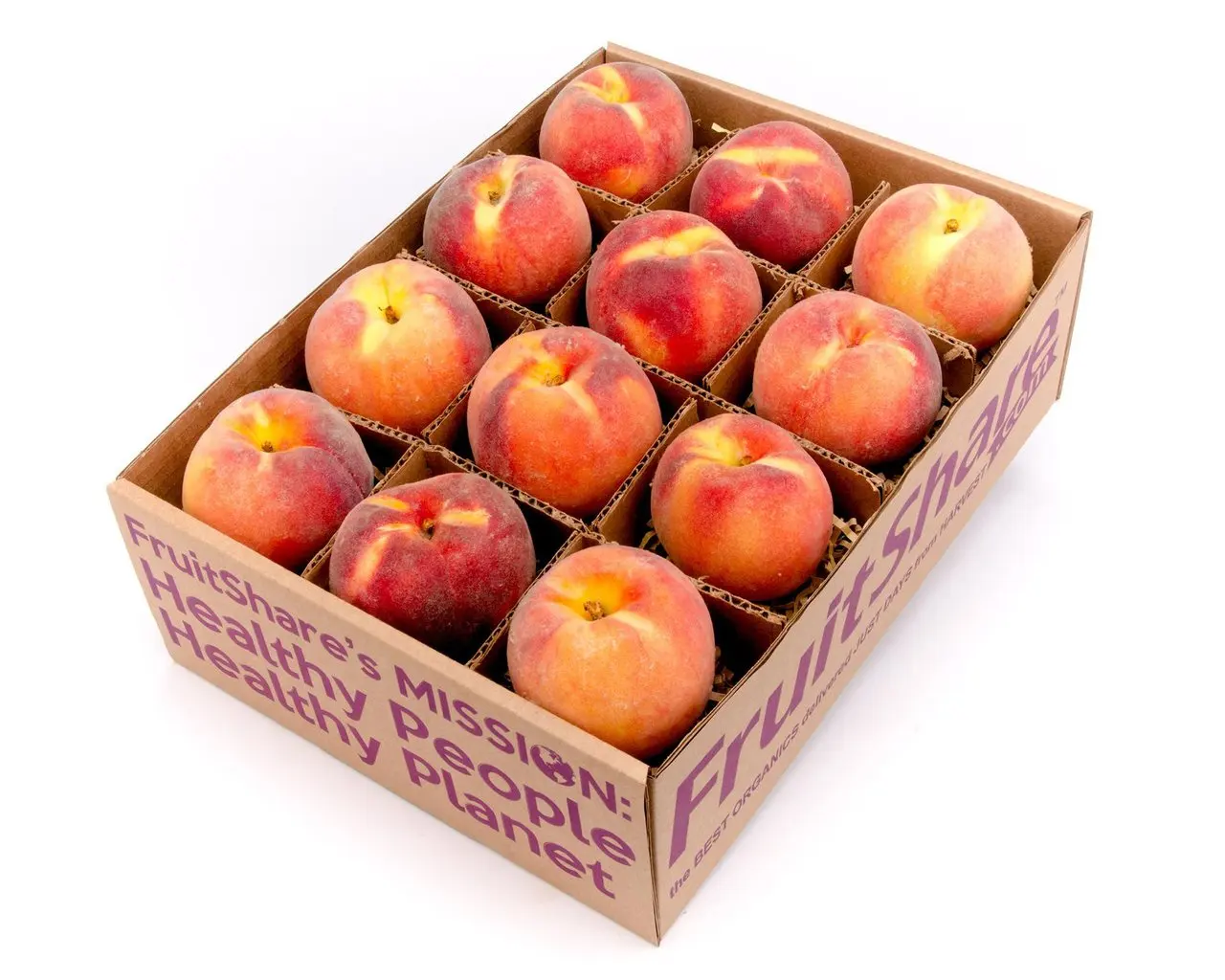 Custom printed  high quality Peach fruit  Box