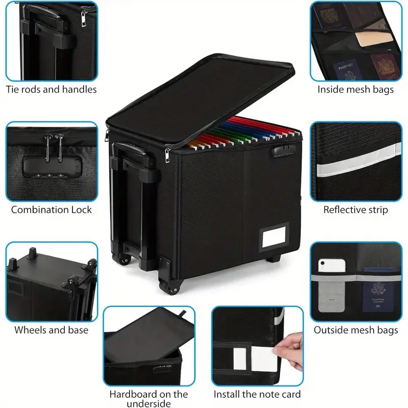 Box File Manufacturers  Fireproof Case Organizer Filling Office Safe Fireproof Document Box With Lock