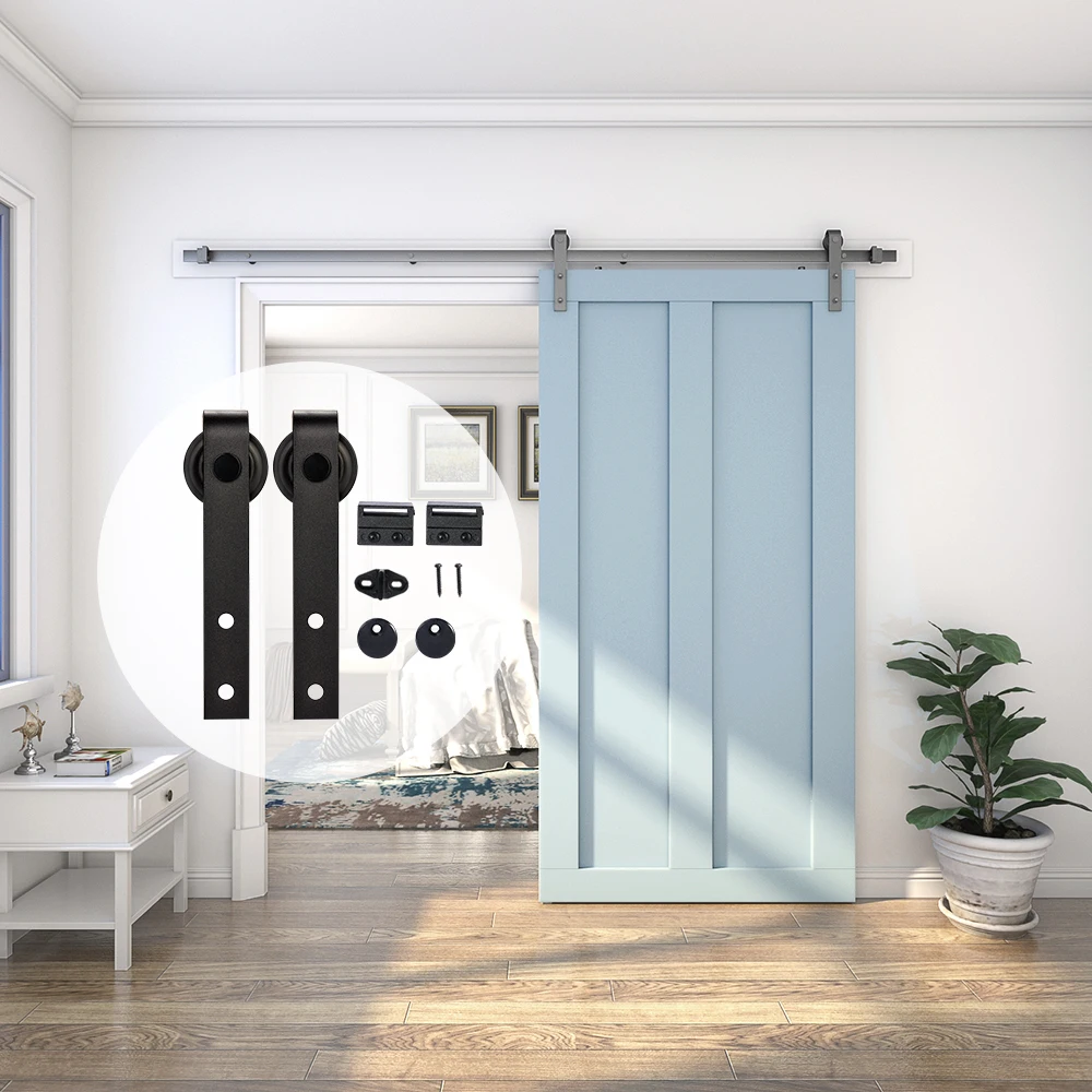 OEM Modern Hanging Rail Sliding Barn Door Track Rail Hardware Kit Barn Door Hardware