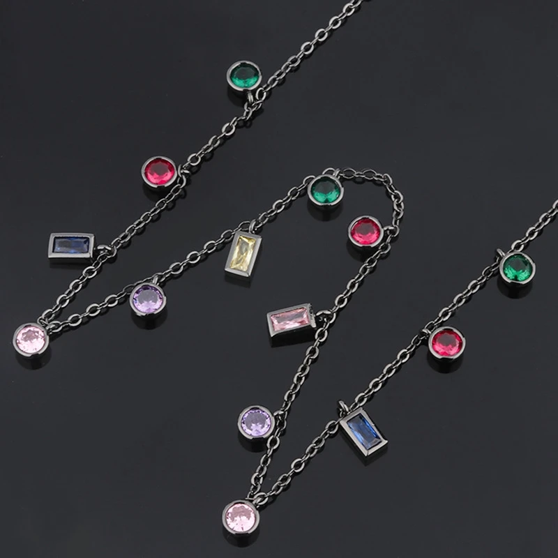 
Seven.A SAN0034 Sell like hot cakes quick delivery match color glass colored necklace jewelry for women 