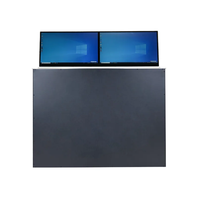 High Quality Motorized Retractable LCD Monitor Lift Audio Conference System Table with Voting Function