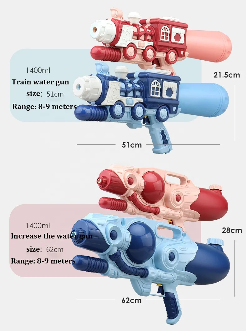 2023 wholesale 63cm plastic pull-out water spray water gun toys sell well in summer outdoor toys for children and adults.