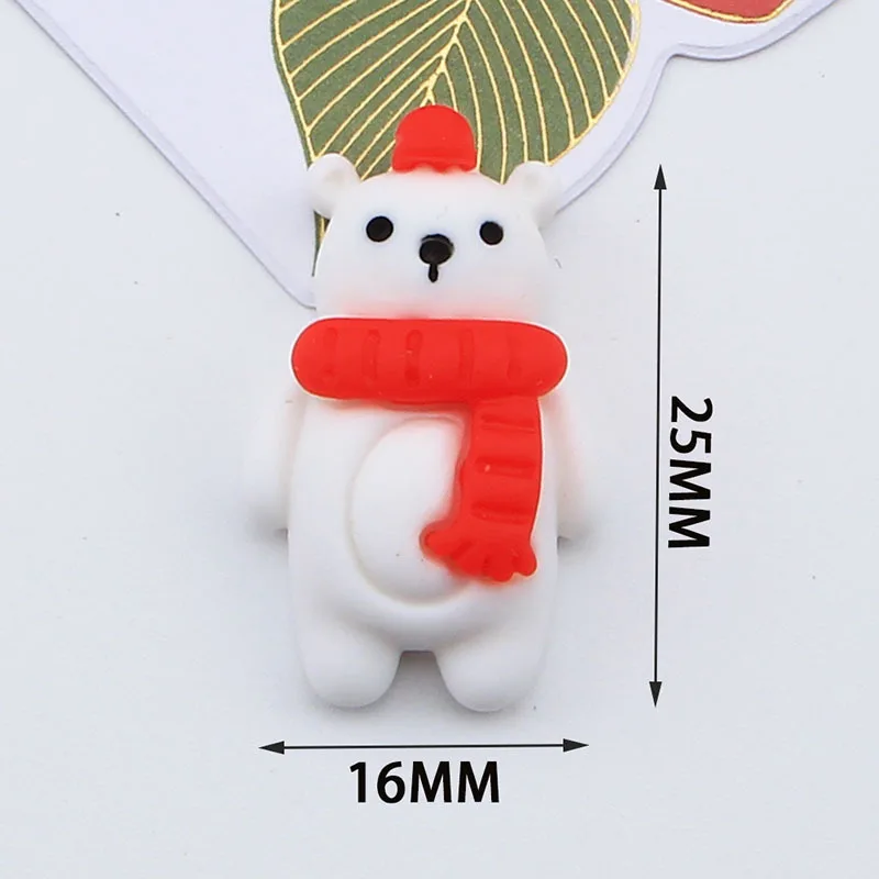Cute Christmas Series Red Cartoon DIY Accessories Phone Case Material Hairpin Patch Resin Accessories