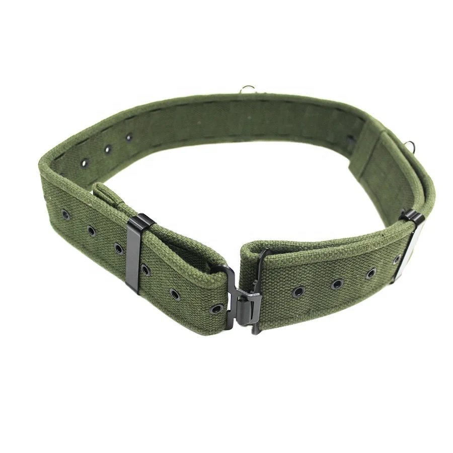 Sri Lanka Tender Olive Green  Cotton Belt Security Belt with Brass Buckle