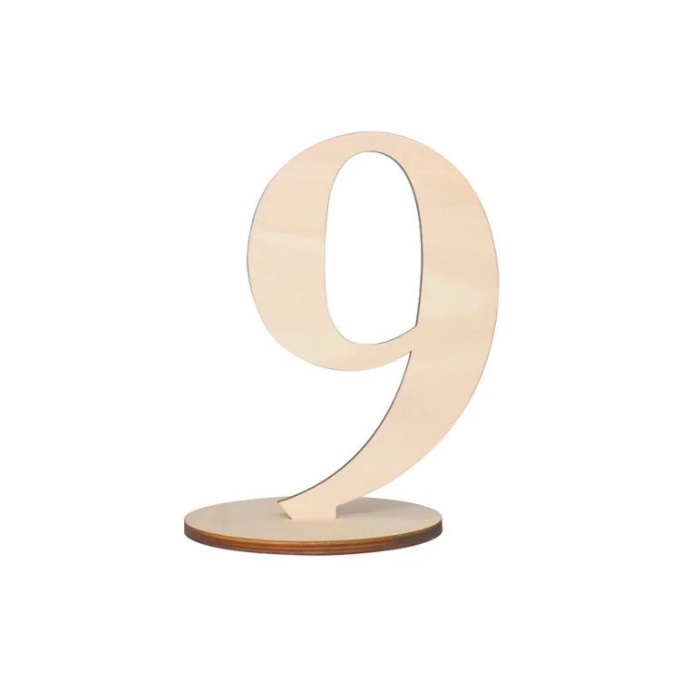 Laser Cut Free Standing Wood Wedding Table Numbers