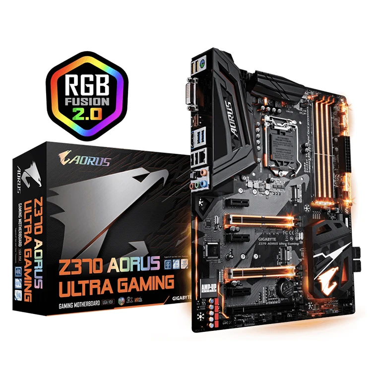 GIGABYTE Intel Z370 AORUS ULTRA GAMING WIFI 64GB DDR4 LGA1151 Socket ATX Gaming Motherboard