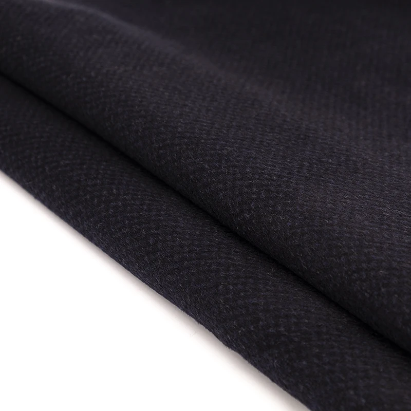
Wholesale double-faced cashmere fabric recycled wool different color between warp and weft yarn woolen fabric 