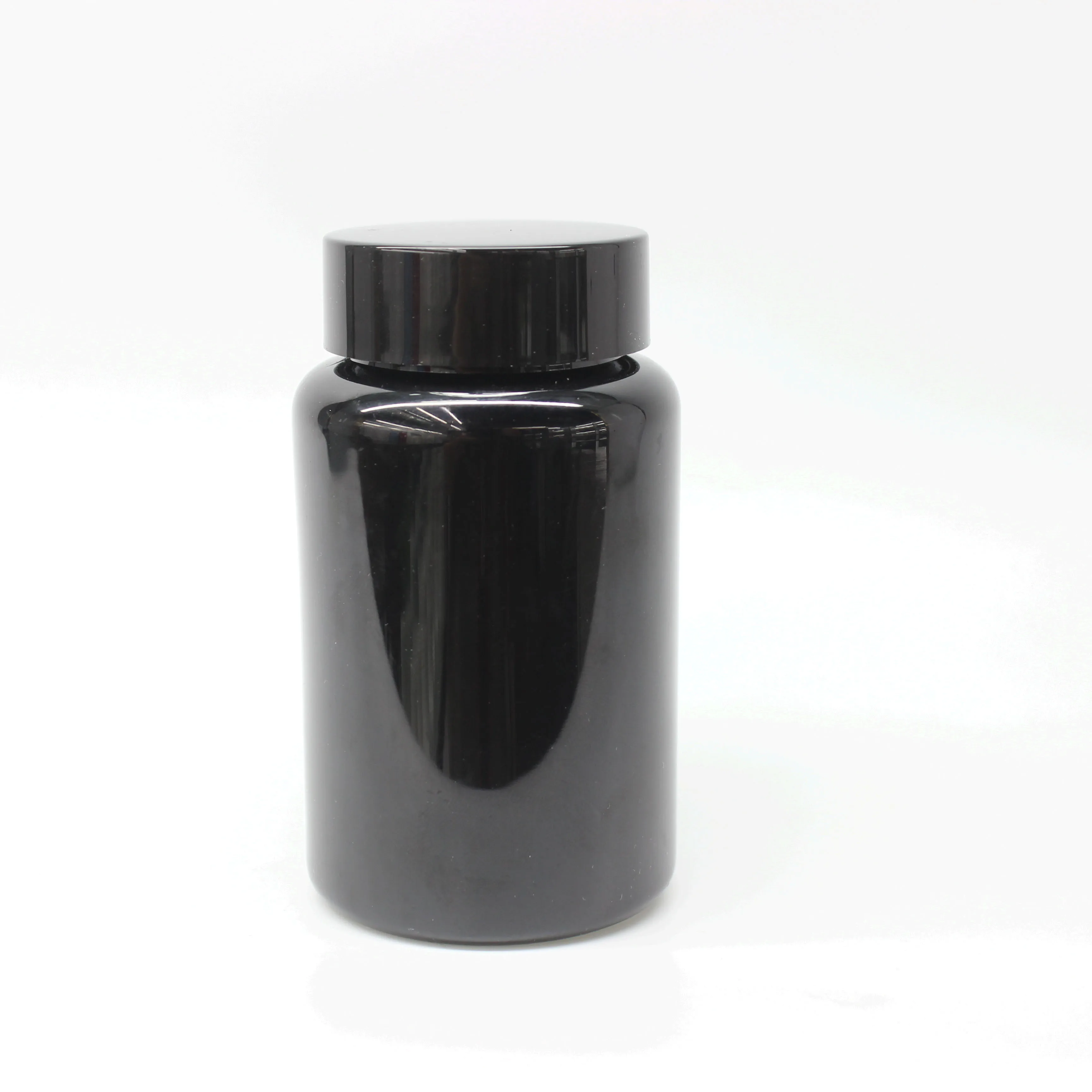 Wholesale Bright black Plastic Capsule bottle 100ml pill Packing bottle Tablets bottle