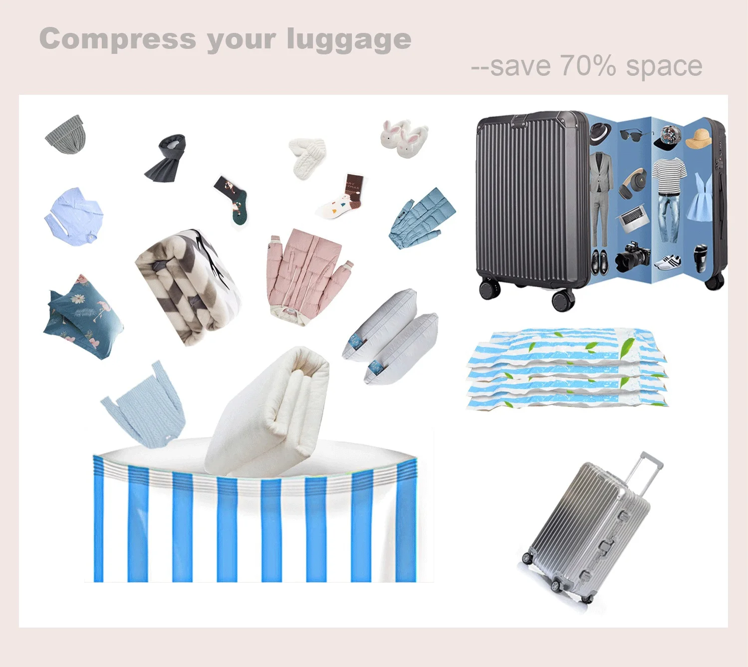 VNOST Manufacturer Supplier Low Pressure Usb Small Mini Vacuum Air Pumps For Sale use for luggage compress,portable luggage