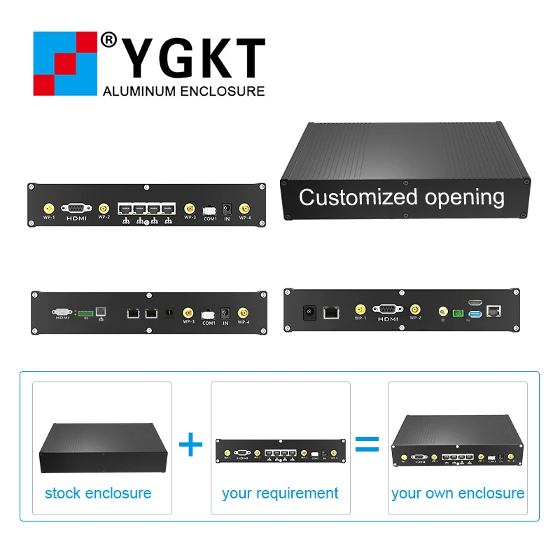 YGK-028 240x45x160 мм/9,45 'x 1,77' x 6,3 '(wxhxl) Автомобильный аудиоусилитель, устройство передачи данных, корпус измерительных инструментов