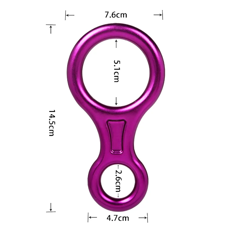 Rescue Figure Climbing Gear Downhill Equipment Rigging Plate Aluminum Alloy 35Kn Outdoor Climbing 8 Ring Descender