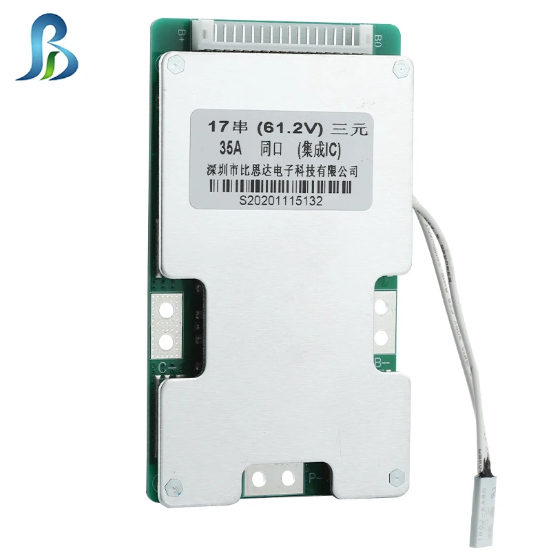 Bisida 17S 60V BMS Защитная плата для зарядки литий-ионного аккумулятора с контролем баланса и температуры аккумуляторного блока