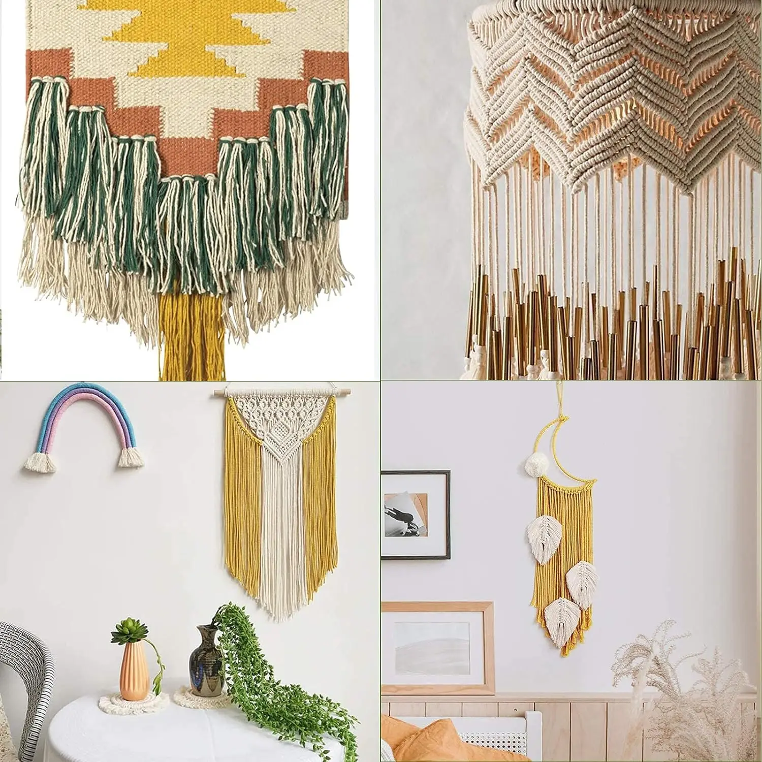 zhengfeng  Wholesale wall decorative Diy Handmade Braided rope 100% Natural Cotton white macrame cord twisted cord