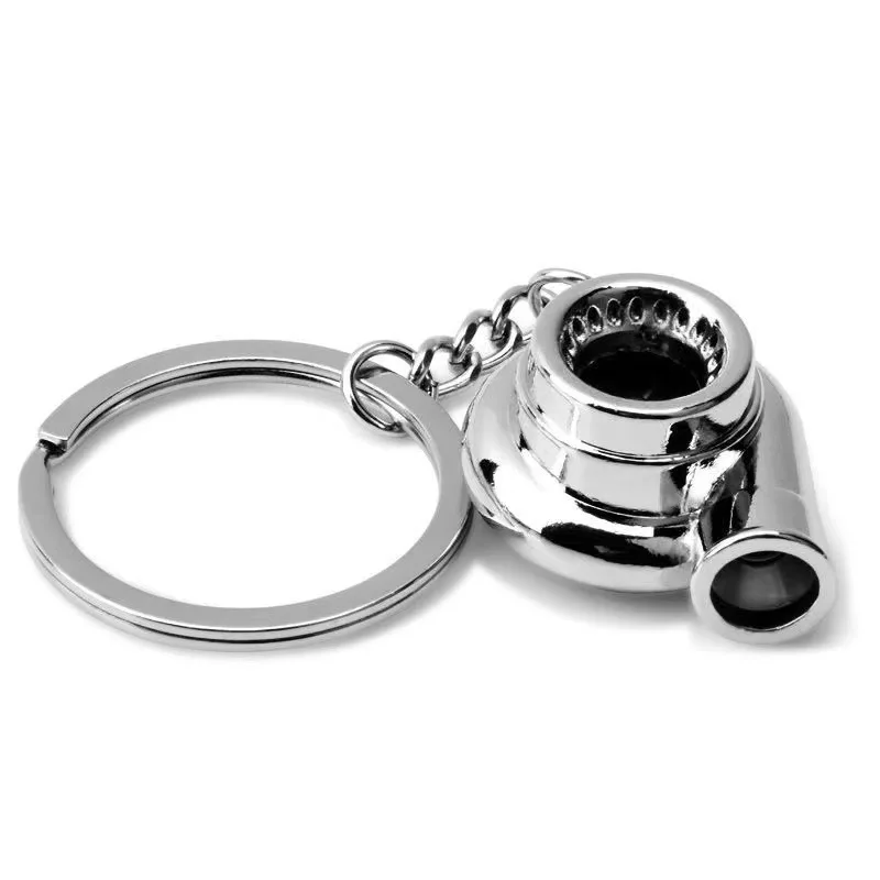 Wholesale Custom 3D Turbo Metal Key chains Mini Metal Turbocharger Keychain High Quality Promotional Car Turbo Shape Key Chains