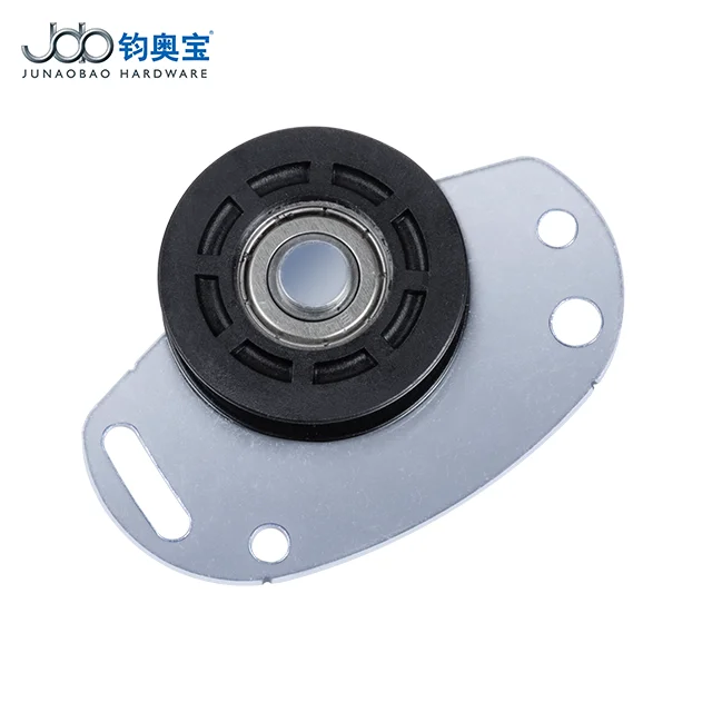 Furniture hardware sliding wardrobe door roller fittings system plastic roller with wooden door