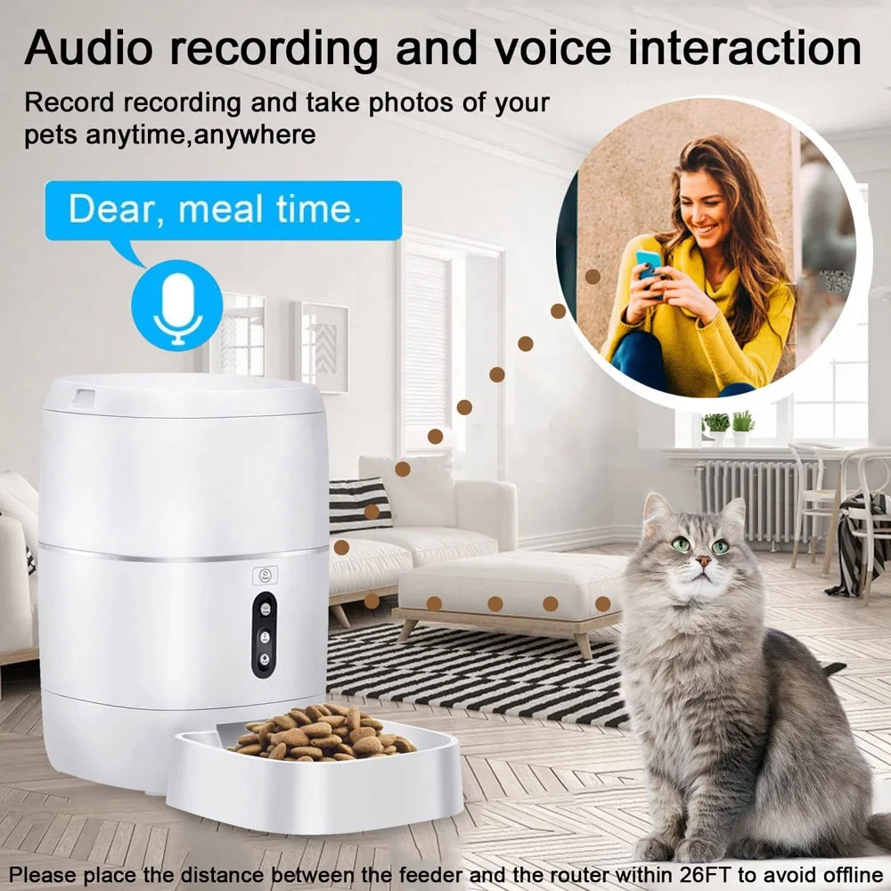 2023 Smart WIFI Automatic Tuya Pet Feeder With APP Control PST-FD-BL3