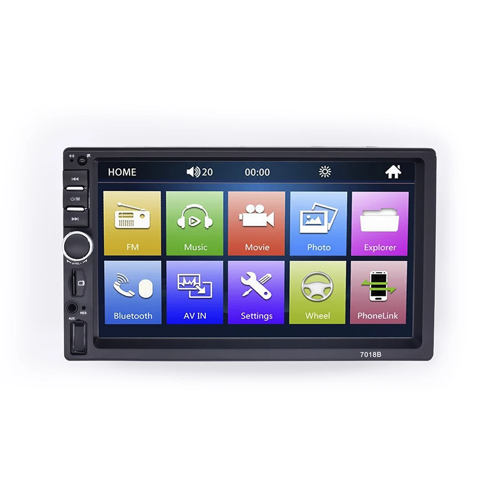 hot selling car MP5 radio auto universal multimedia device 2 din 7 inch IPS screen high quality radio BT aux connection
