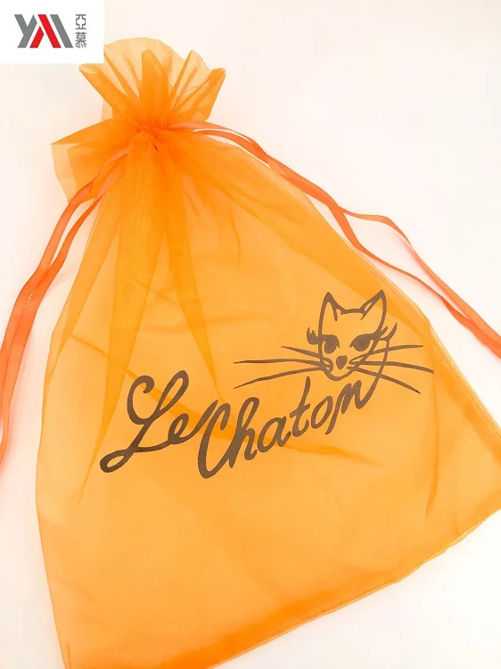 Chinese manufacturer clear gift drawstring bag small Organza bag