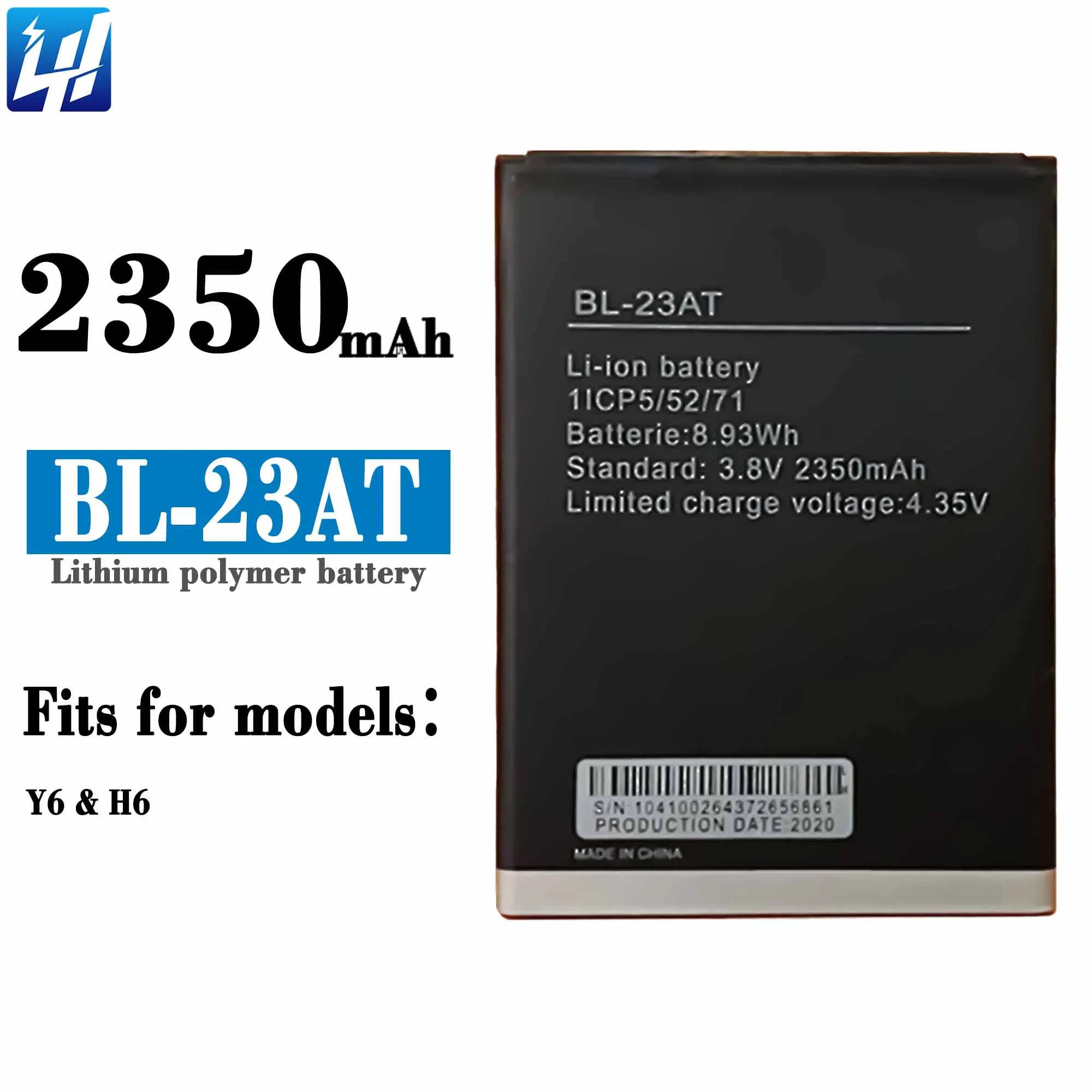 Brand New High Quality Smart phone Digital battery BL-23AT for Tecno Y6 H6 3.8V 2350mAh Battery Replacement