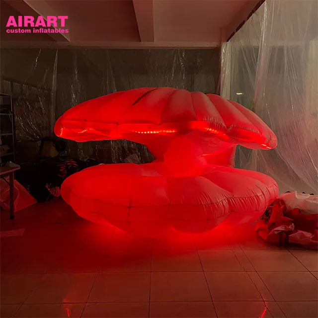 Wedding Stage Decor Giant Inflatable Clam Shell,inflatable Seashells Lamp Balloon
