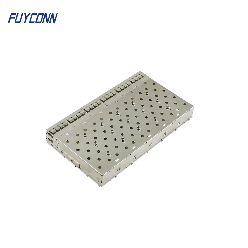 SFP клетка 1x6 портов прямой + соединитель клетки прижимные контакты без света