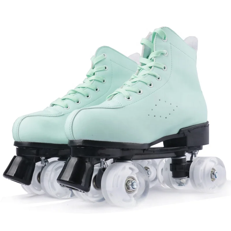  Girl double-row roller skates adult graffiti male four-wheel flash wheel