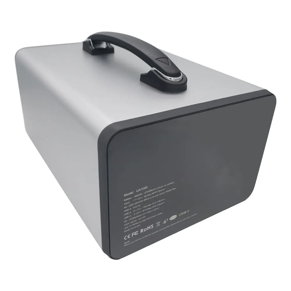 1000w   Lithium Battery Solar Generator Wireless Solar Power Bank Charger Portable Rechargeable Power Station