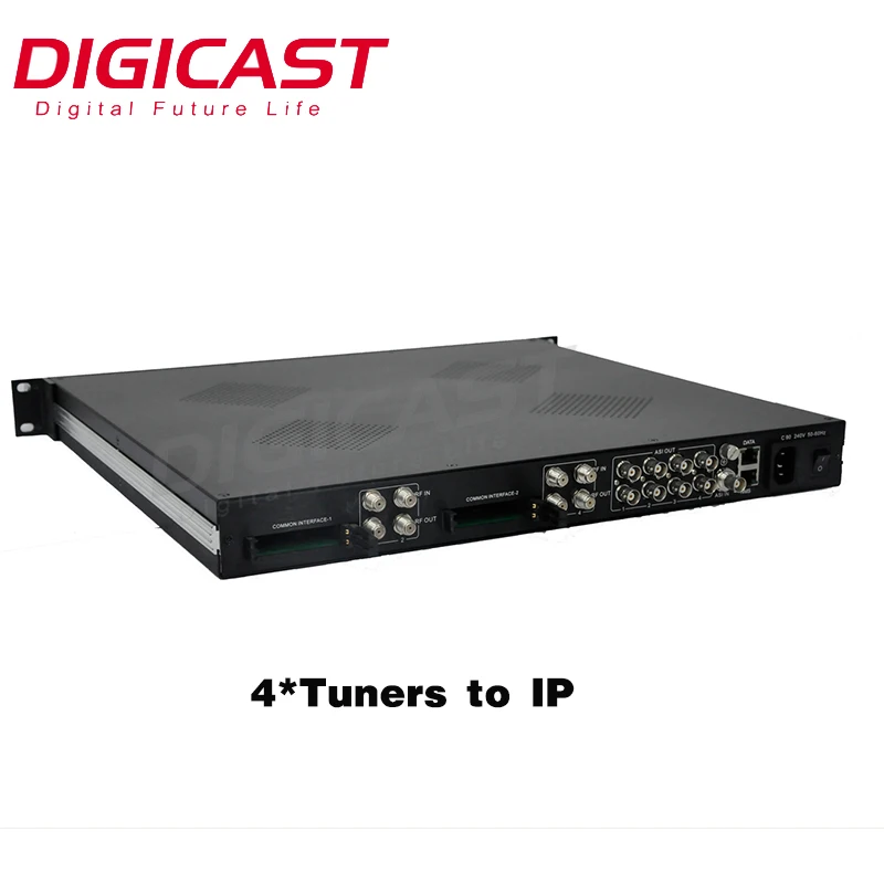 Кабель цифровой ТВ Headend IP ASI выход 4 канала зашифрованный DVB-C Headend приемник с 4 CI слот $ DMB-9004CIA