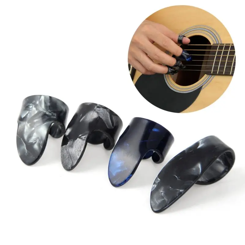 Customize Wholesale OEM 1*Thumb Pick 3*Finger Pick Wholesale Guitar Finger Cover Protector Celluloid guitar thumb finger pick