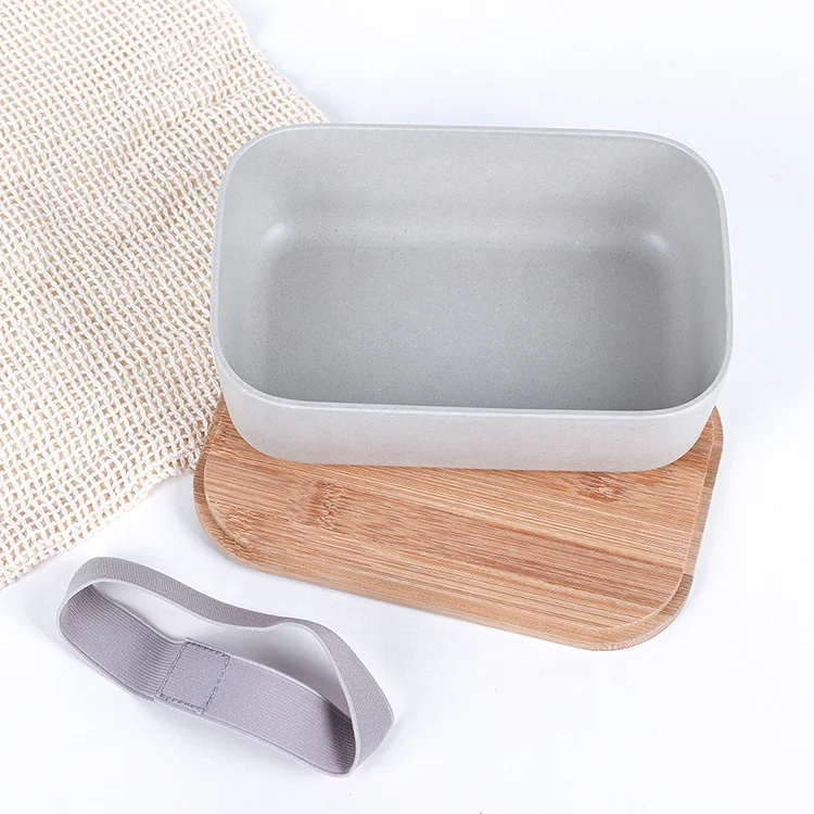 750 мл безопасный для микроволновой печи бамбуковый контейнер бенто черный Ланч-бокс офиса мужчин и женщин