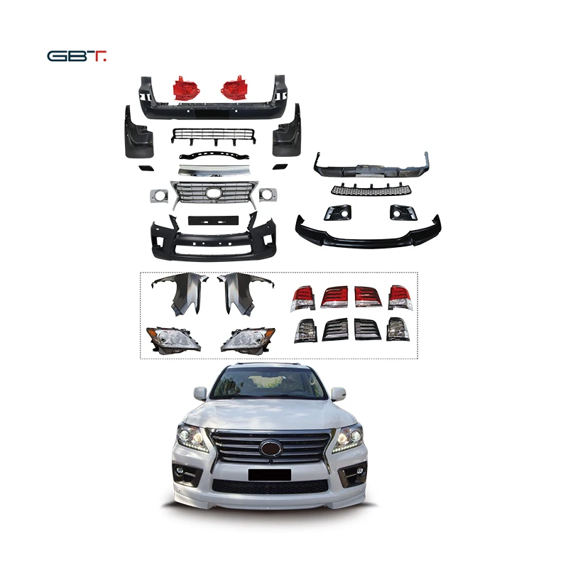 GBT Factory Lexus LX570 Front Lip Bumper Upgrade Body Kit For 2008-2015 lexus lx570 Facelift Parts