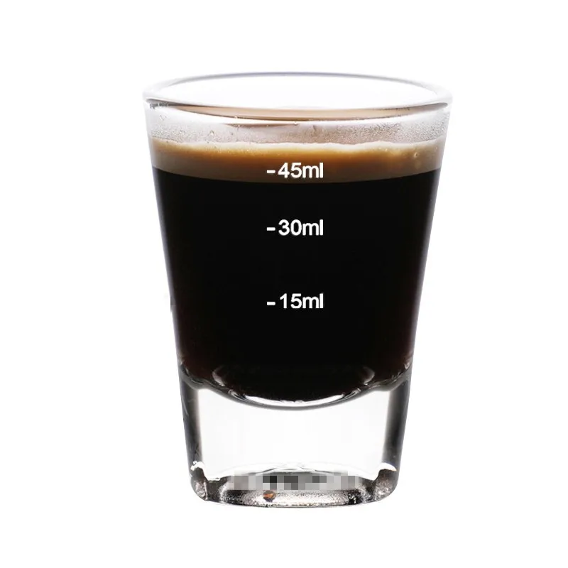 coffee accessories supplier measuring glass cup for coffee shot glass