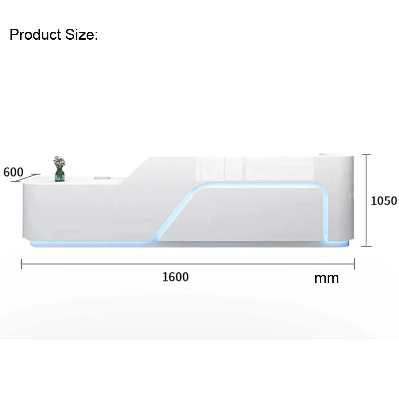 Customized Glass Top Salpn Beauty Salon Bar Reception Desk Suppliers