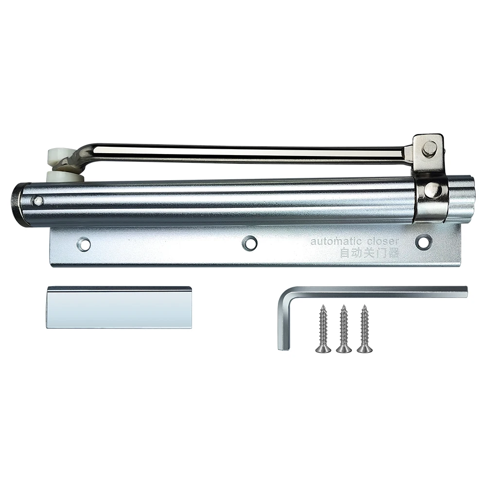 High Quality Free-punch ABS Sliding Door Closer Mini Buff Soft Closing Automatic Door Closer For Indoor