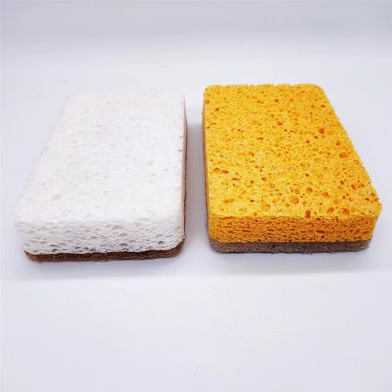 Customize Private Label  Eco-friendly Washing Up Set Biodegradable Compostable Wood Pulp Cellulose And Coconut Fiber Sponges