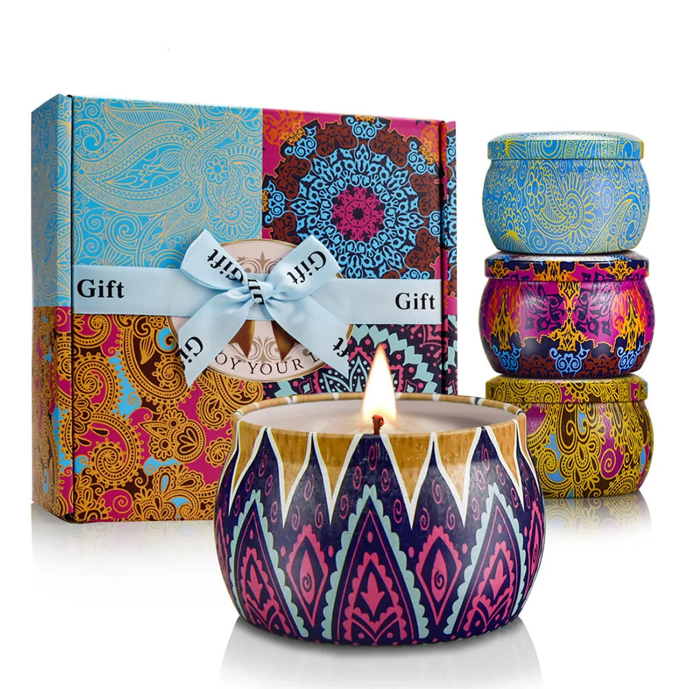 2022 hot sell Scented Candles Gift Set Aromatherapy Candles Smokeless Soy Wax Jar Candle Fragrance for Birthday