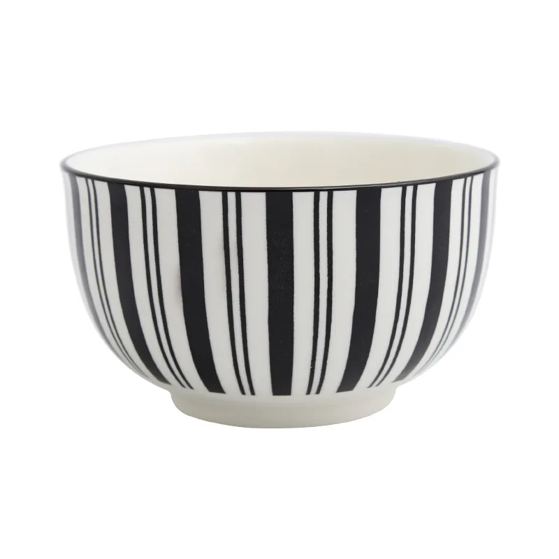 gift set colorful printed under glazed newly designed kitchen 4 pcs rice soup 5.5 inch serving ceramic bohemia bowls set