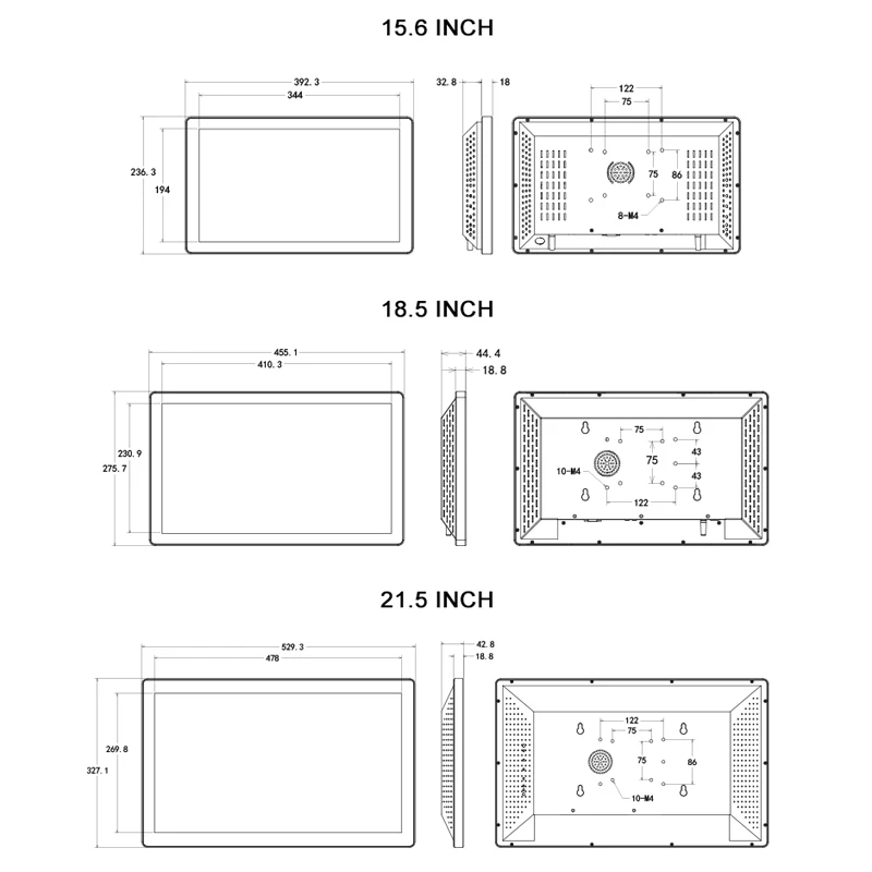 21.5 inch win 10  Android tablet  wall mount Interactive touch screen PLC HMI all in one PC