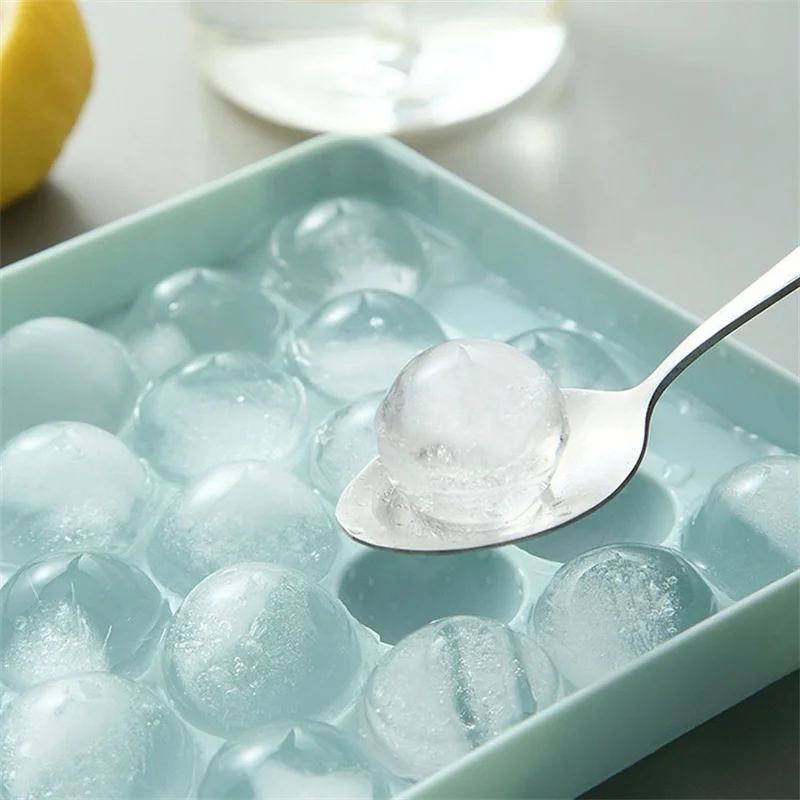 Plastic 33 cavity  ice ball mold DIY whiskey Ice cube Mold Ice tray with cover