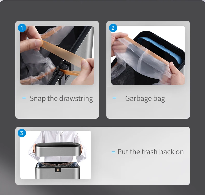 New Design Smart Touchless Motion Sensor Trash Can Automatic Garbage Can with Lid